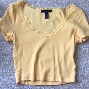 Yellow crop top